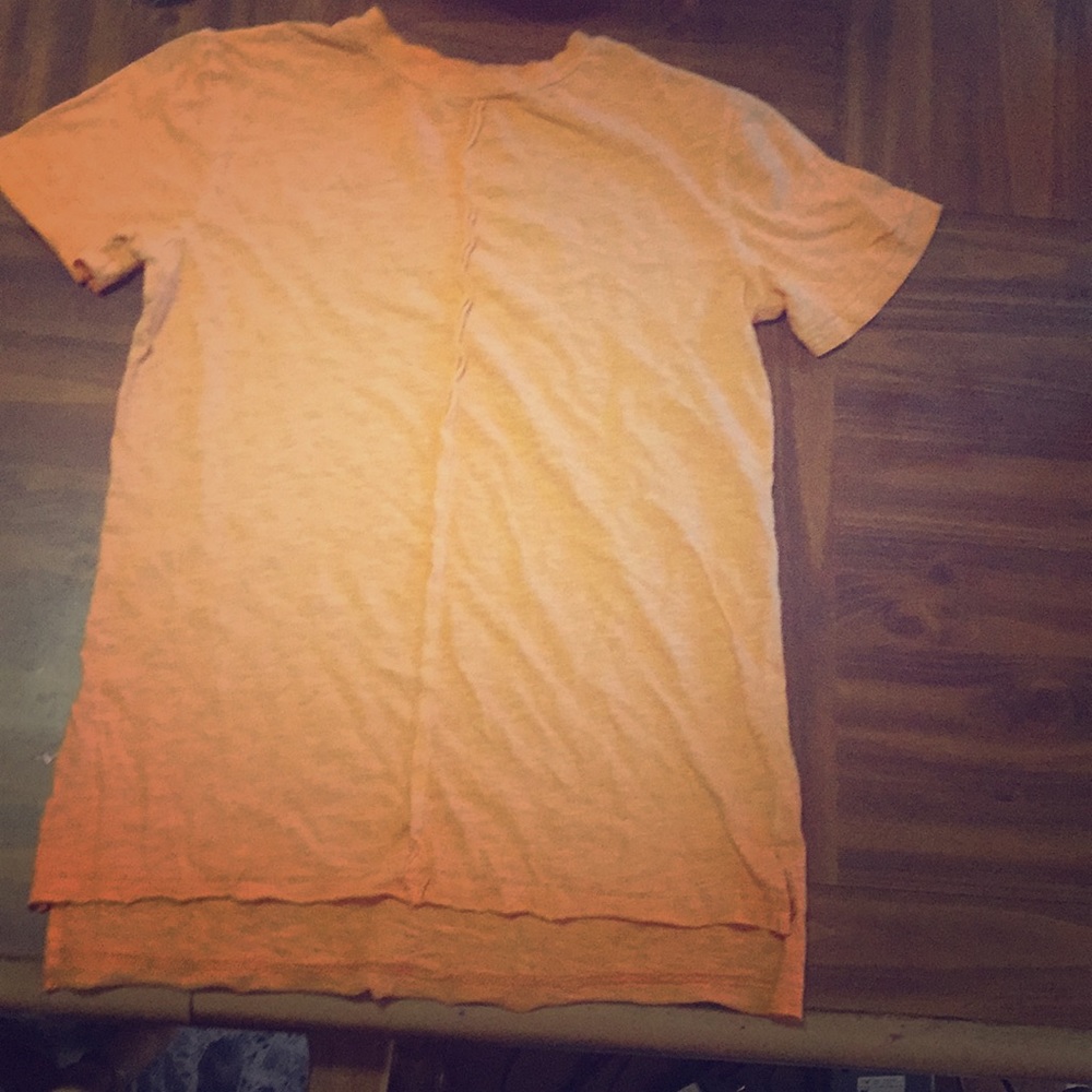 A neon orange shirt.